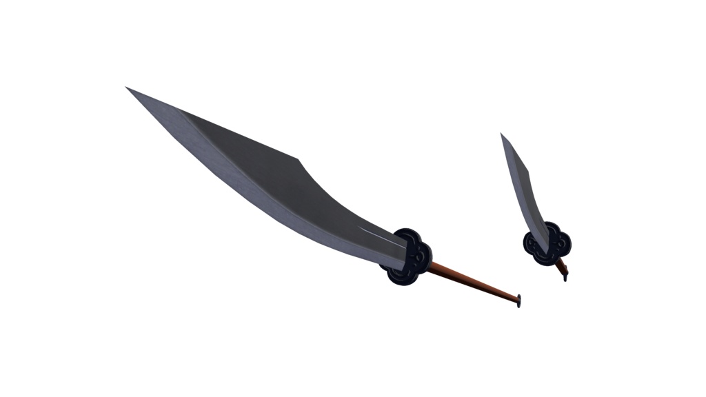【3Dモデル】中華武器、朴刀