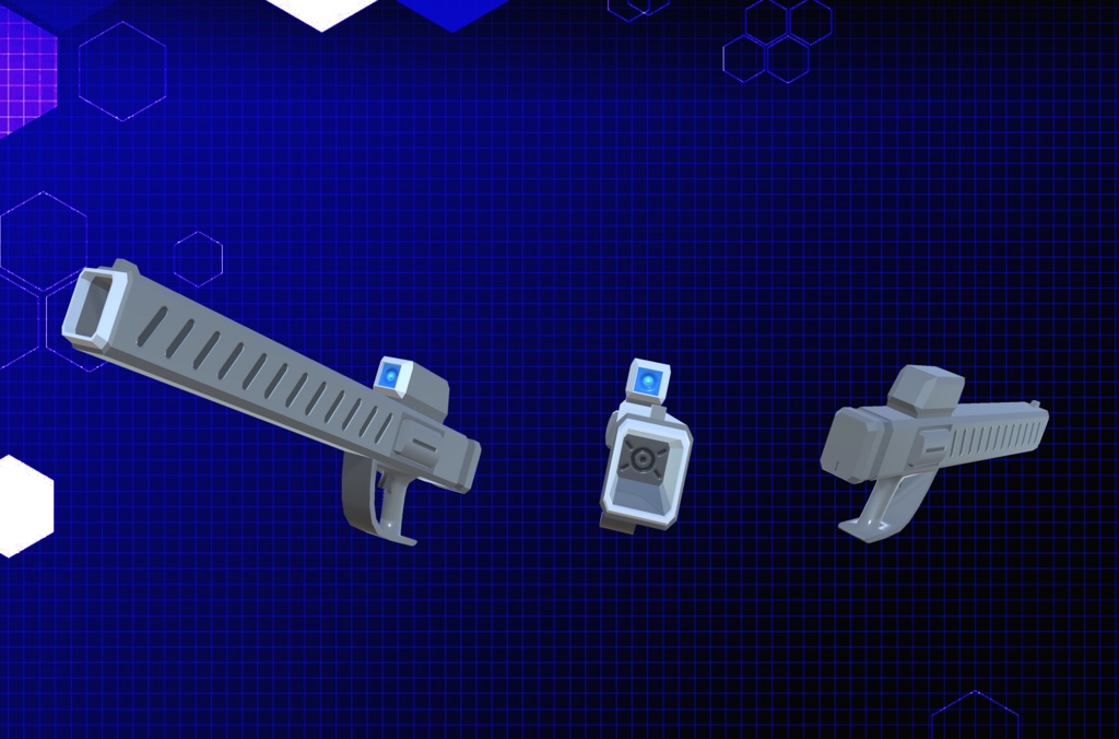 【3Dモデル】ビームサーベル、ビームライフル、大剣展開式シールド、ジェットバックパック、機動武装セット