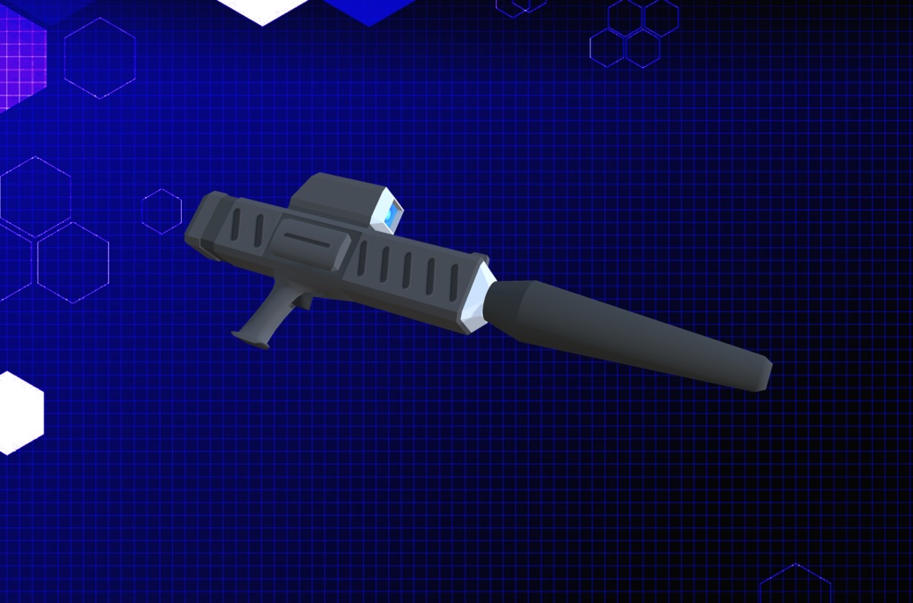 【3Dモデル】ビームアックス、ビームサブマシンが、機動兵器用シールド、機動武装セット2