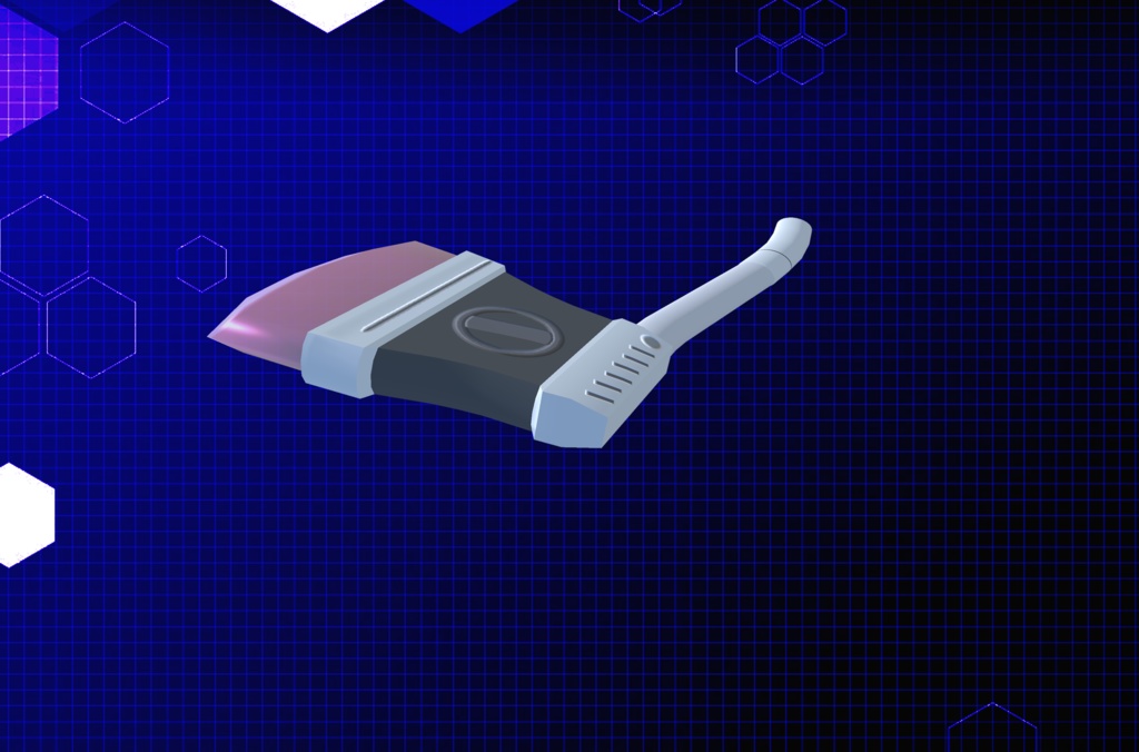 【3Dモデル】ビームアックス、ビームサブマシンが、機動兵器用シールド、機動武装セット2