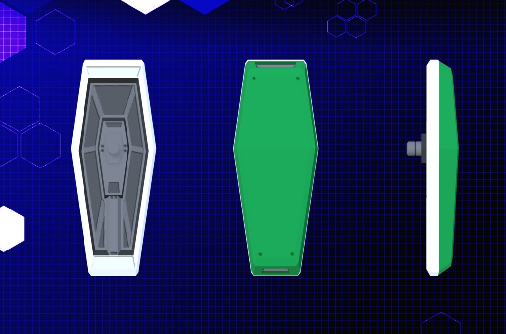 【3Dモデル】ビームアックス、ビームサブマシンが、機動兵器用シールド、機動武装セット2