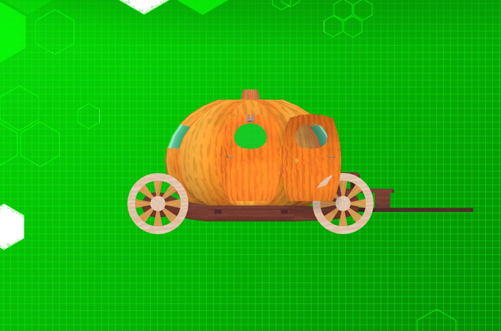 【3Dモデル】かぼちゃの馬車