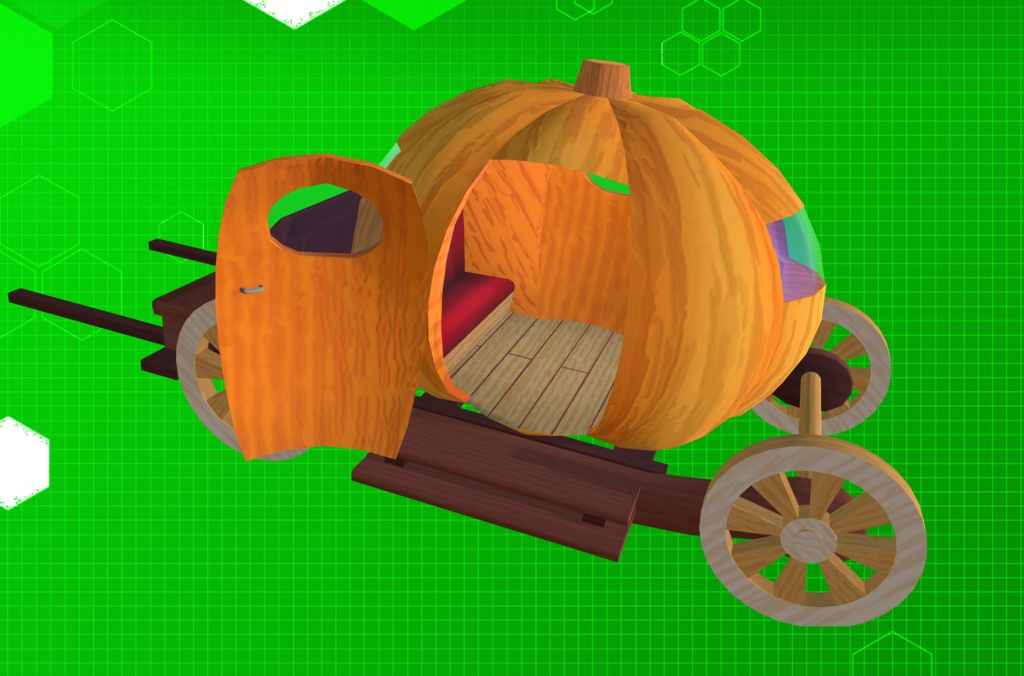 【3Dモデル】かぼちゃの馬車