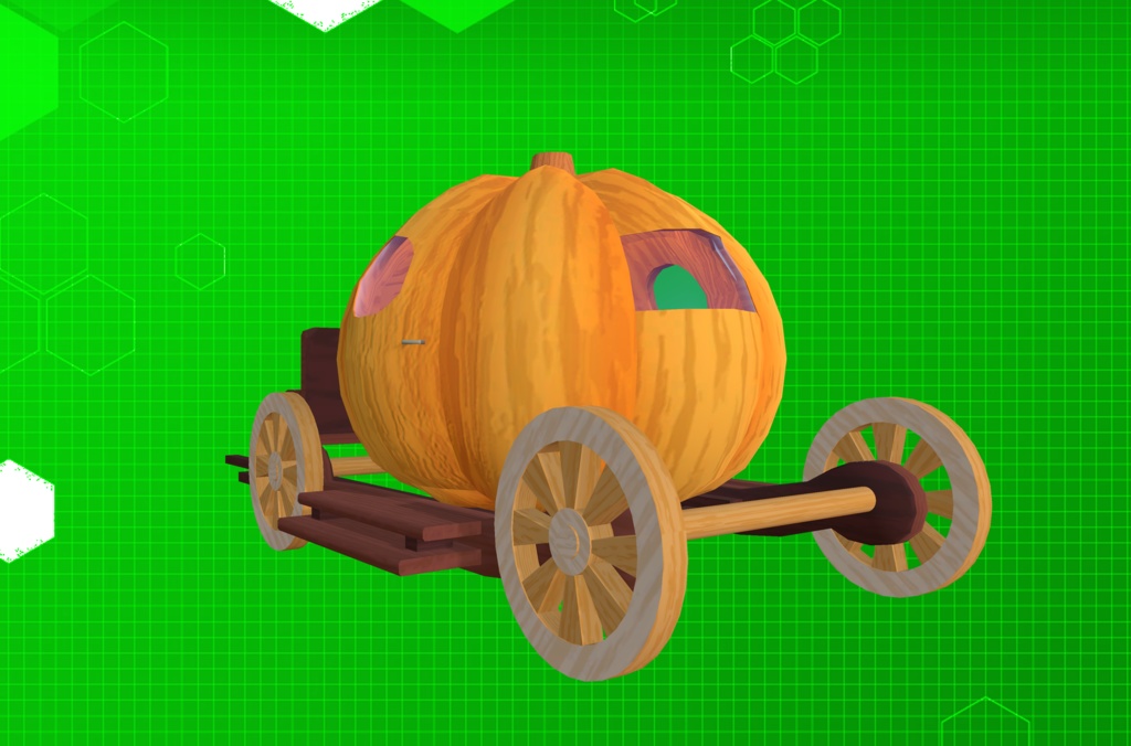 【3Dモデル】かぼちゃの馬車