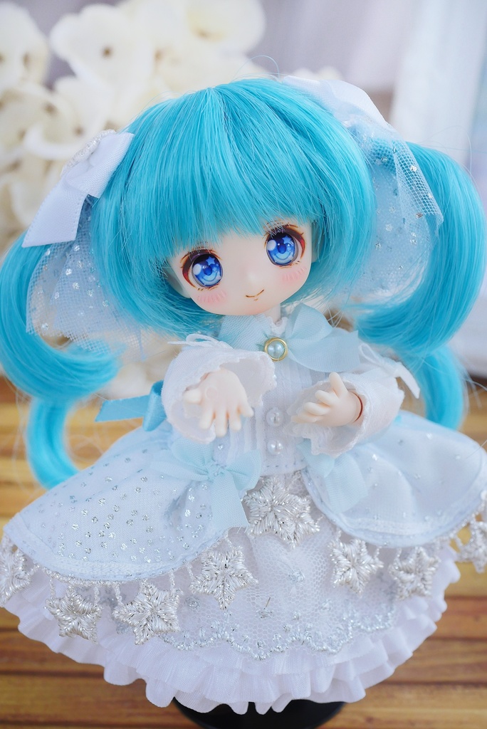 【姫りんご×Smile Capsule×あのめ洋裁店 トリプルコラボ①】オビツ11フルセットドール お星様コラボ《白》