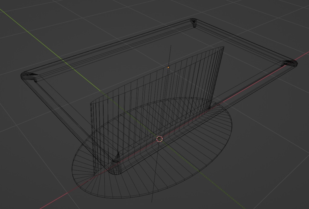 テーブル型ディスプレイ(FBXファイル)(クリスタ素材)