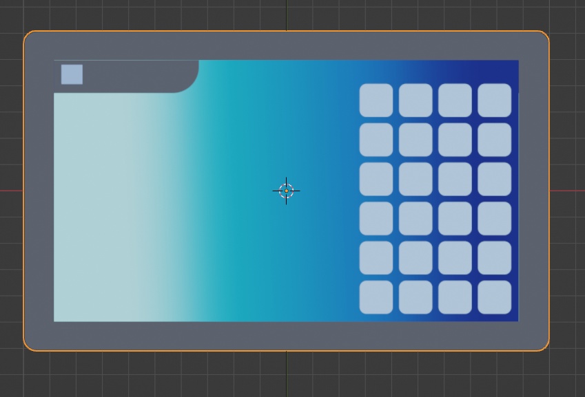 テーブル型ディスプレイ(FBXファイル)(クリスタ素材)