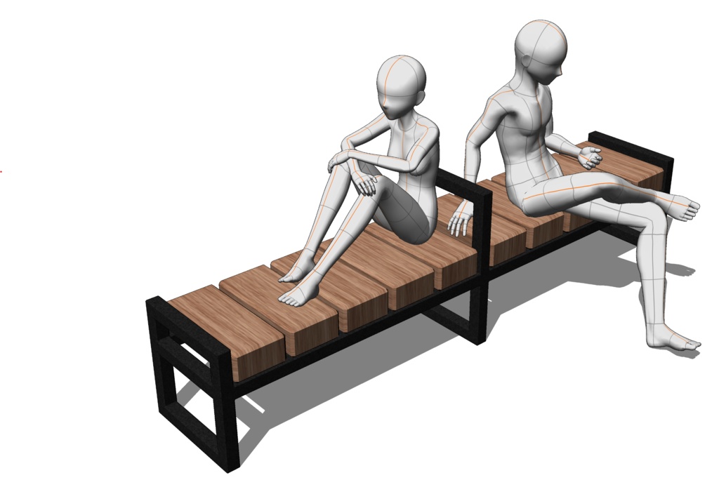 【商用可】金属フレームベンチ