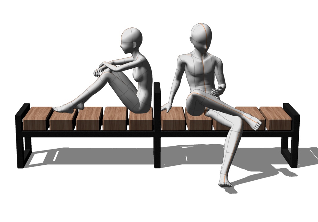 【商用可】金属フレームベンチ