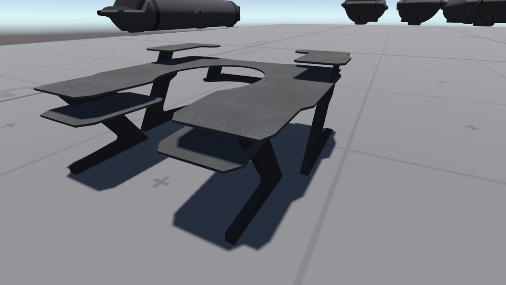 【商用可】コの字デスク001