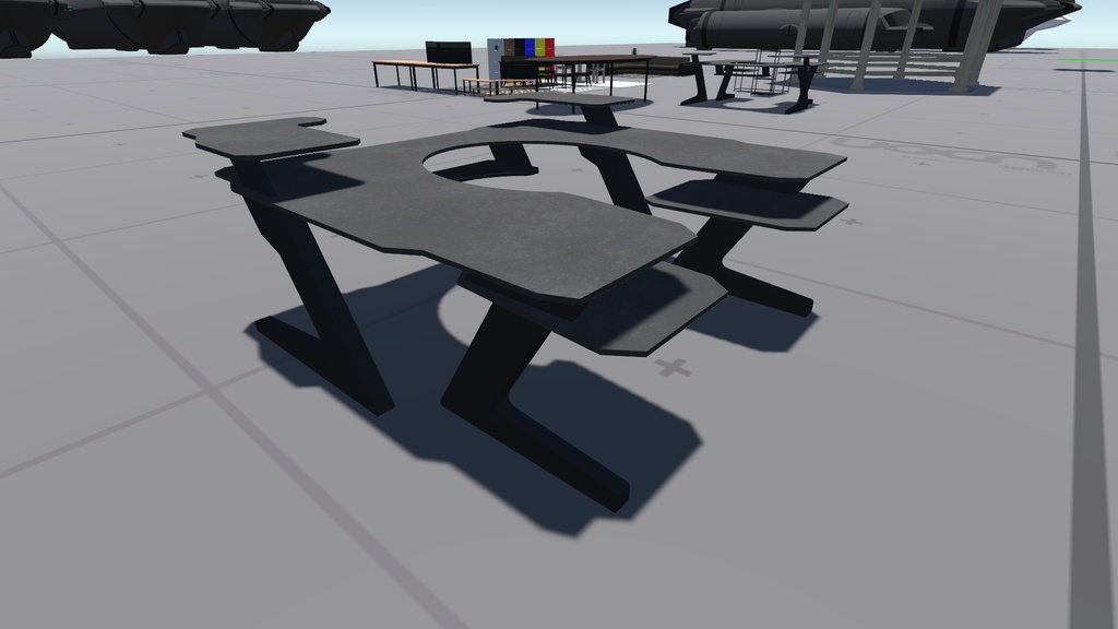 【商用可】コの字デスク001