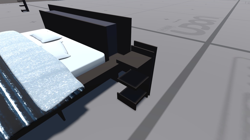 【商用可】ベッドサイドテーブル001(FBXファイル)(クリスタ素材)(VRC素材)