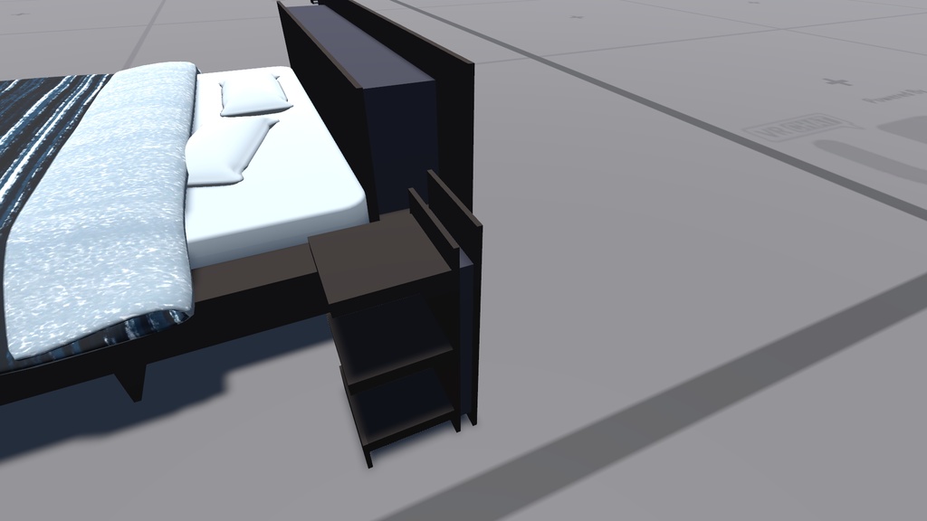 【商用可】ベッドサイドテーブル001(FBXファイル)(クリスタ素材)(VRC素材)