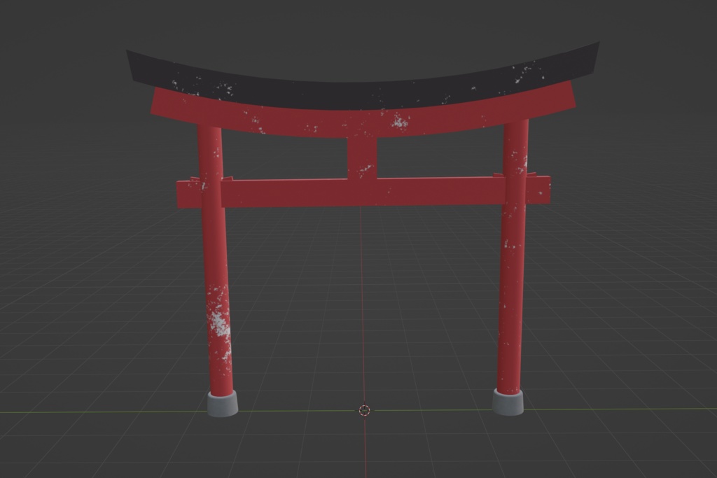 【商用可】鳥居001(FBXファイル)(クリスタ素材)(VRC素材)