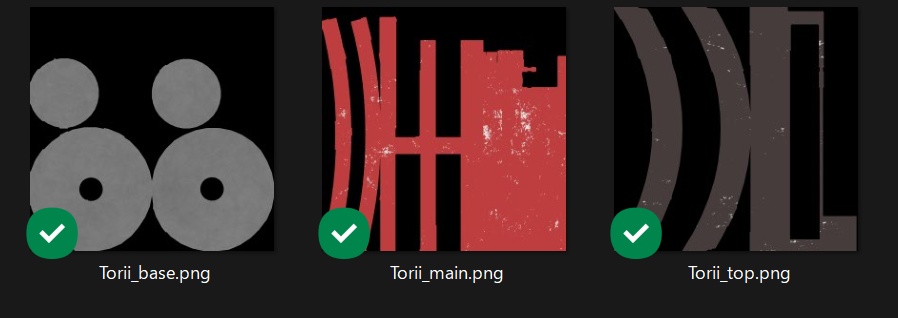 【商用可】鳥居001(FBXファイル)(クリスタ素材)(VRC素材)