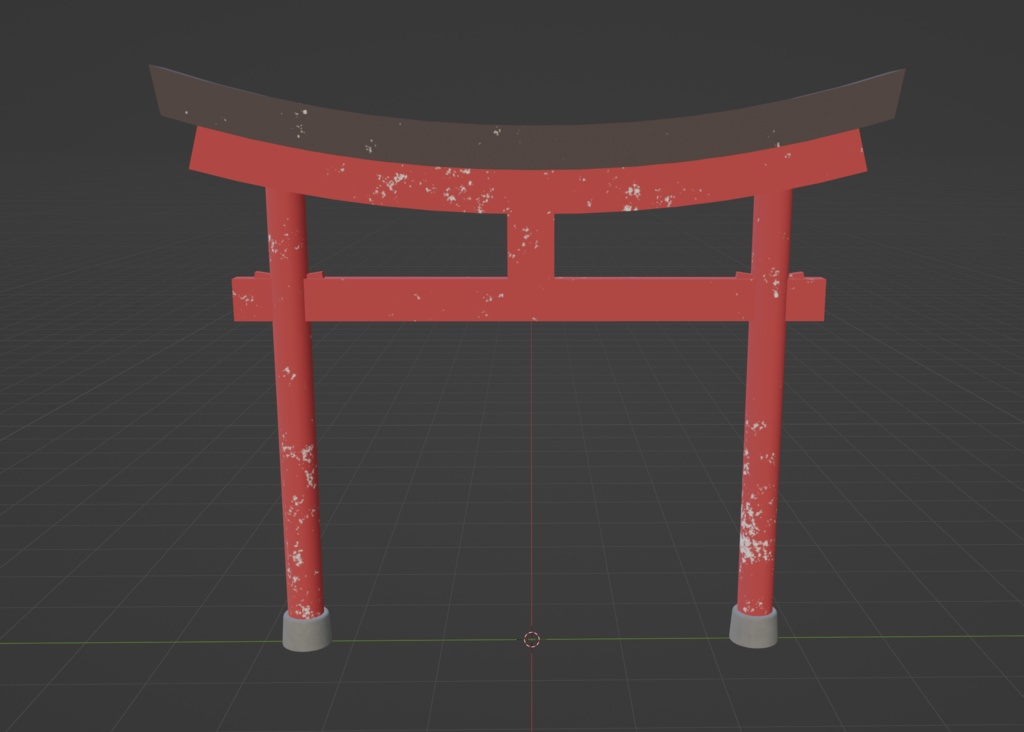 【商用可】鳥居001(FBXファイル)(クリスタ素材)(VRC素材)