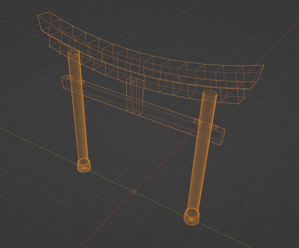 【商用可】鳥居001(FBXファイル)(クリスタ素材)(VRC素材)