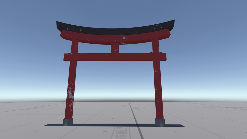 【商用可】鳥居001(FBXファイル)(クリスタ素材)(VRC素材)