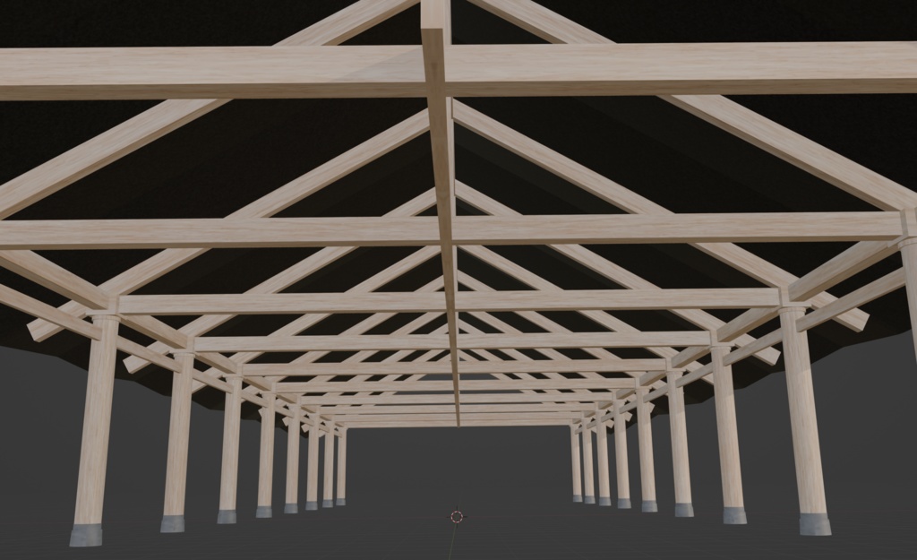 【商用可】マーケットホール001(FBXファイル)(クリスタ素材)(Unity素材)