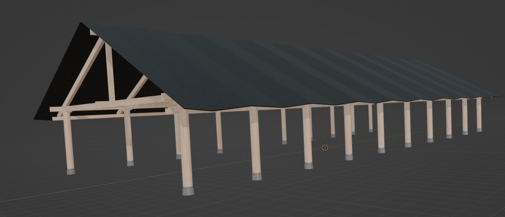 【商用可】マーケットホール001(FBXファイル)(クリスタ素材)(Unity素材)
