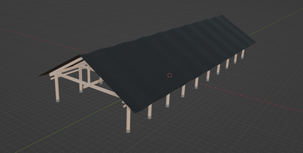 【商用可】マーケットホール001(FBXファイル)(クリスタ素材)(Unity素材)