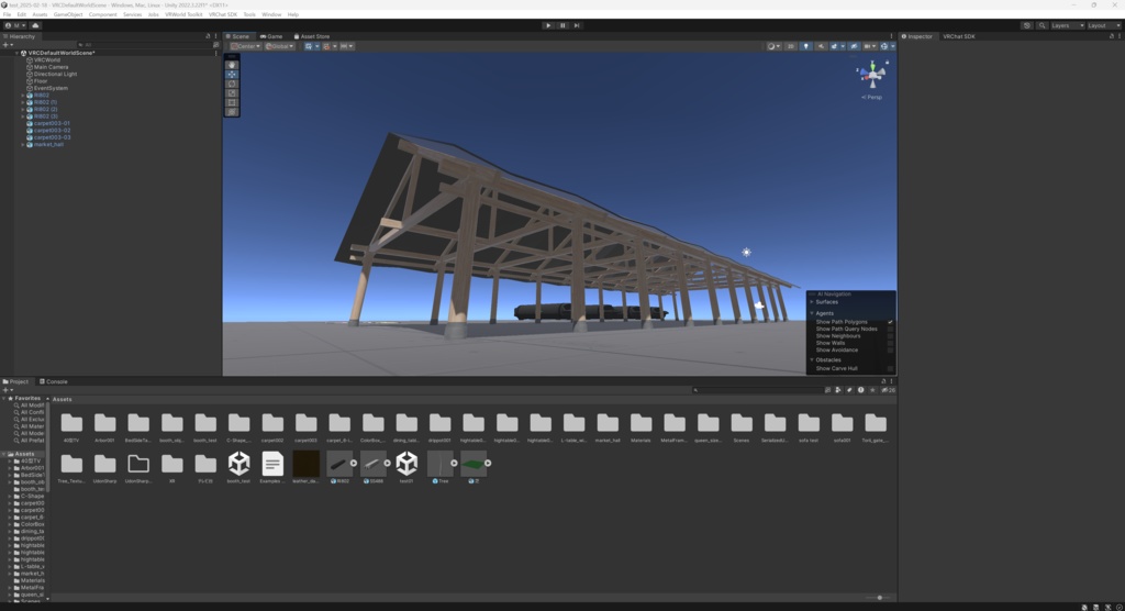【商用可】マーケットホール001(FBXファイル)(クリスタ素材)(Unity素材)