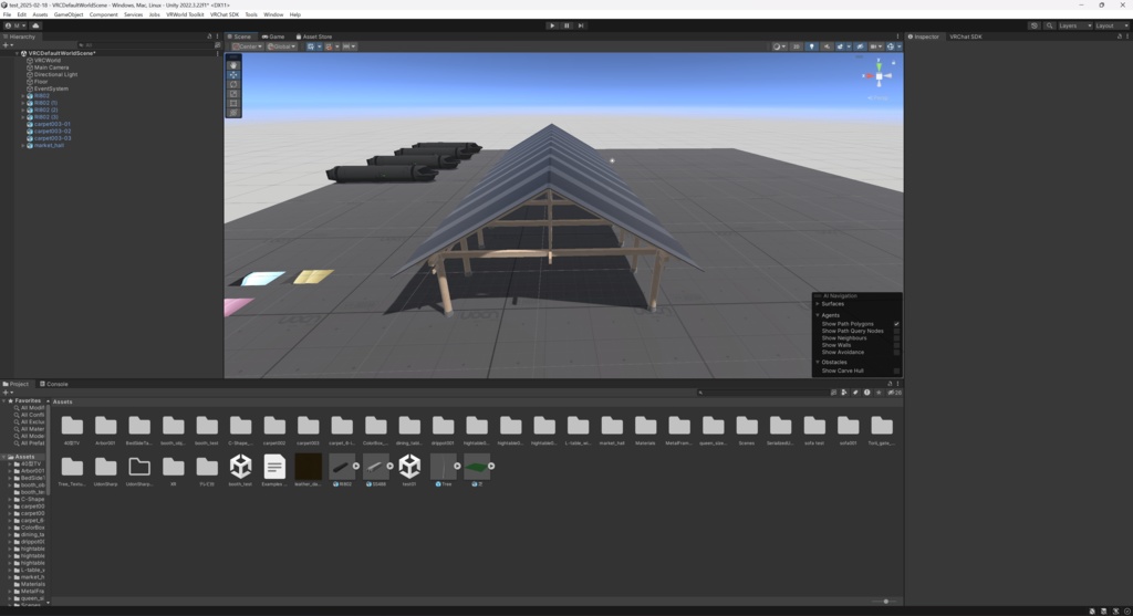 【商用可】マーケットホール001(FBXファイル)(クリスタ素材)(Unity素材)