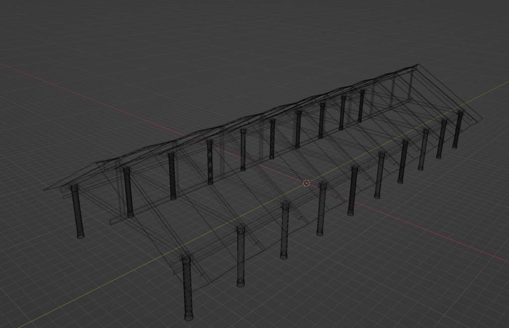 【商用可】マーケットホール001(FBXファイル)(クリスタ素材)(Unity素材)