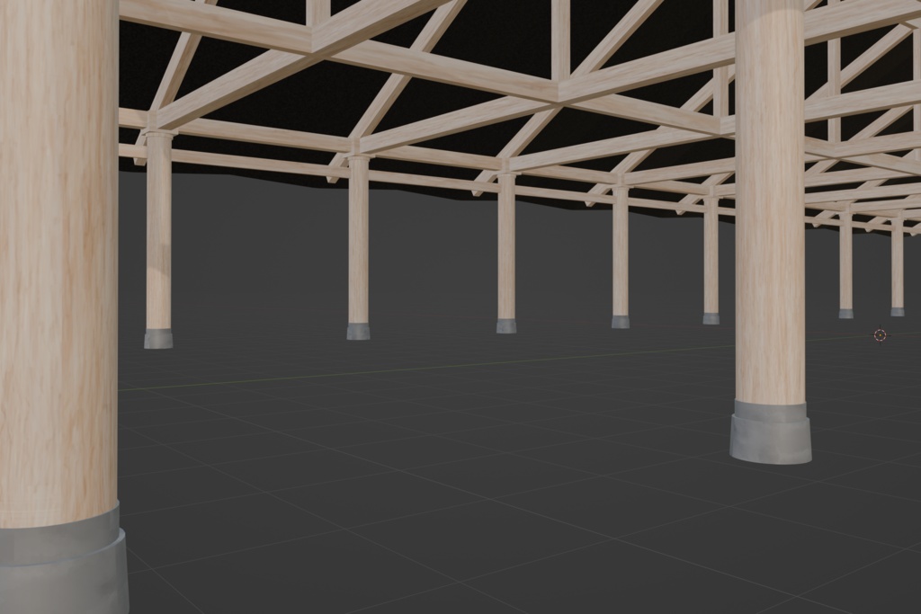 【商用可】マーケットホール001(FBXファイル)(クリスタ素材)(Unity素材)