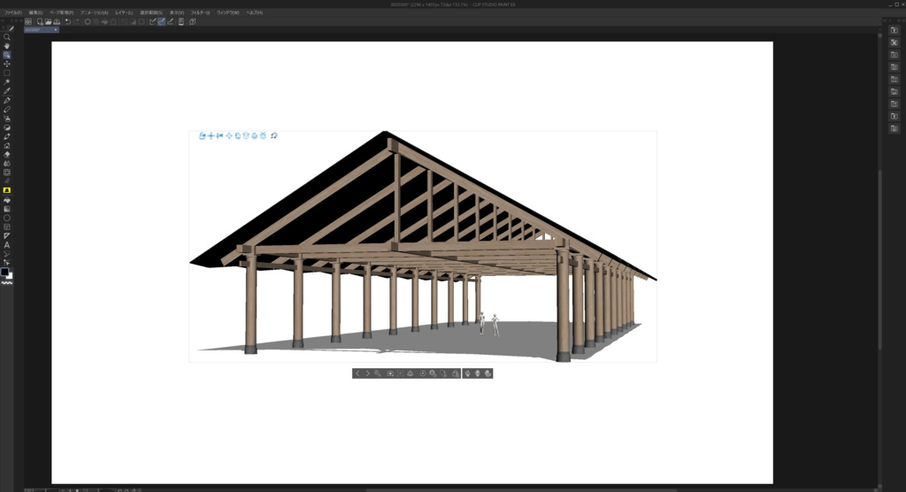 【商用可】マーケットホール001(FBXファイル)(クリスタ素材)(Unity素材)