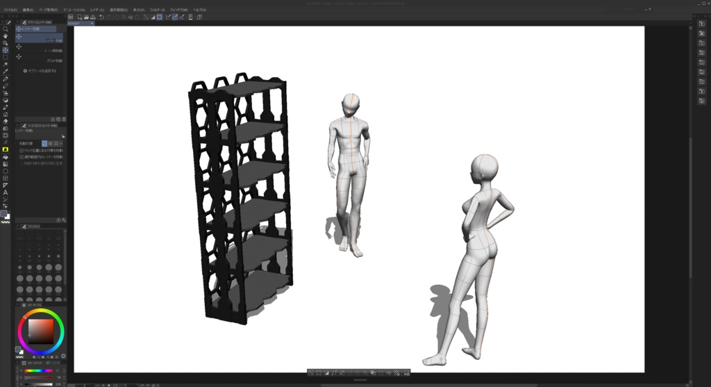 【商用可】棚001(FBXファイル)(クリスタ素材)(Unity素材)