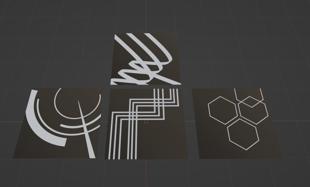 【商用可】カーペット004 4種(FBXファイル)(クリスタ素材)(Unity素材)