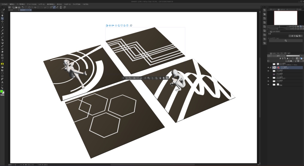【商用可】カーペット004 4種(FBXファイル)(クリスタ素材)(Unity素材)