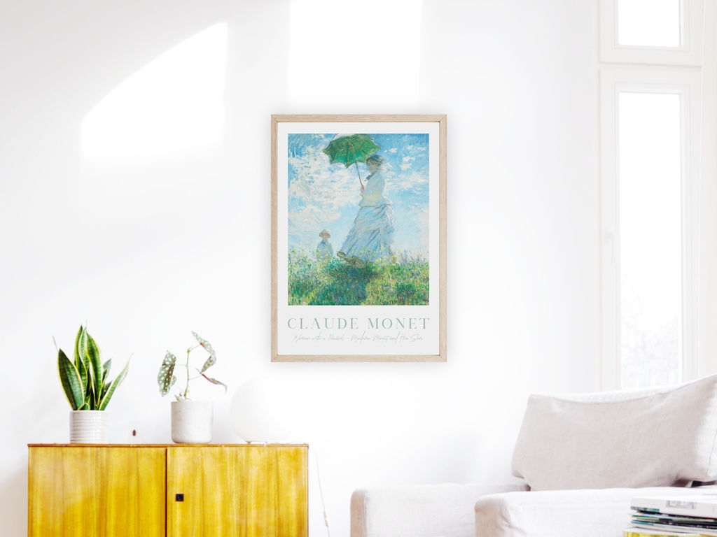 クロードモネポスター「散歩、日傘をさす女」