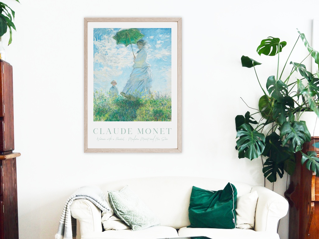 クロードモネポスター「散歩、日傘をさす女」