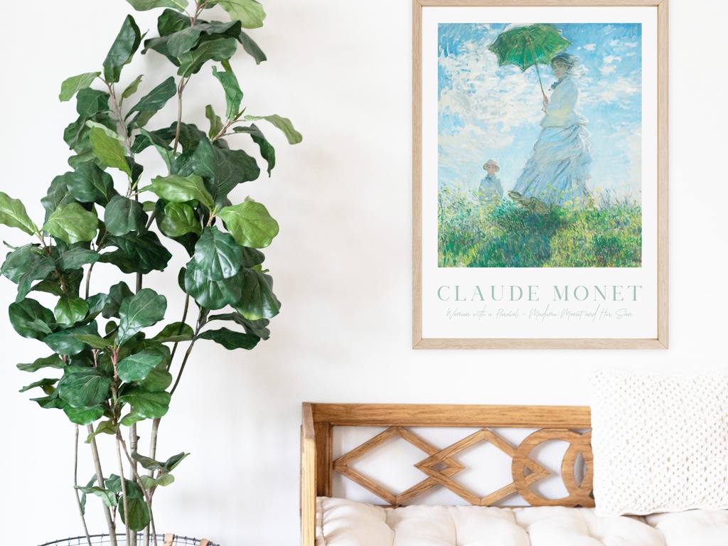 クロードモネポスター「散歩、日傘をさす女」