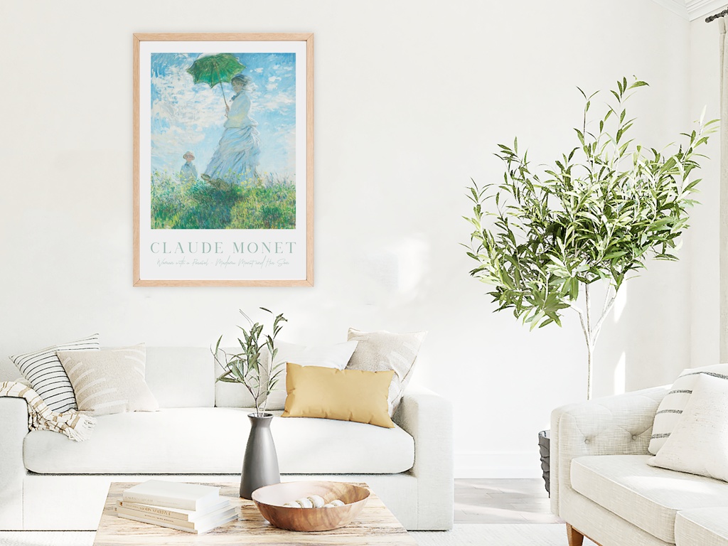 クロードモネポスター「散歩、日傘をさす女」