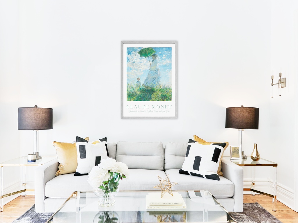 クロードモネポスター「散歩、日傘をさす女」