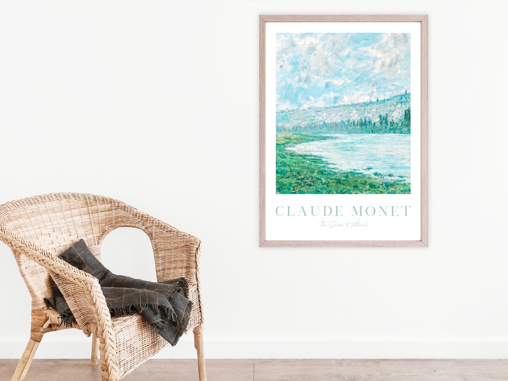 クロードモネ絵画ポスター The Seine at Vétheuil
