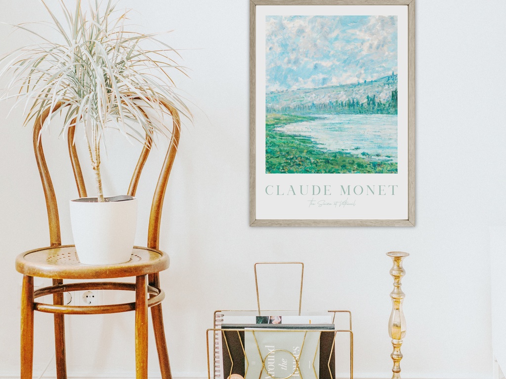 クロードモネ絵画ポスター The Seine at Vétheuil