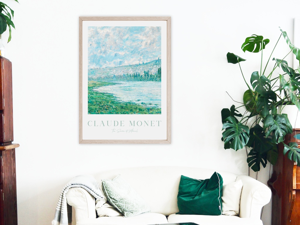 クロードモネ絵画ポスター The Seine at Vétheuil
