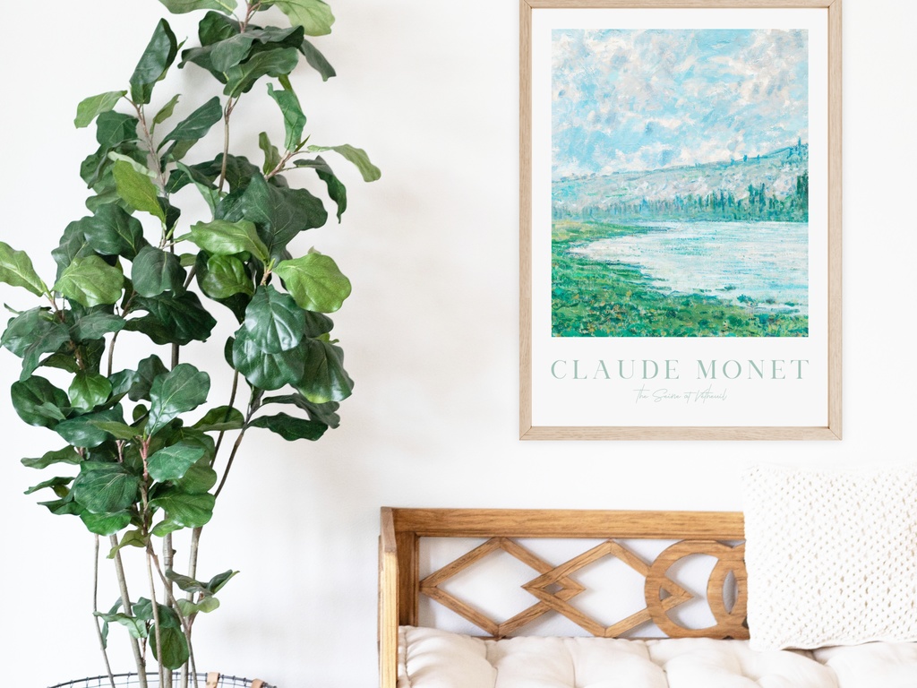 クロードモネ絵画ポスター The Seine at Vétheuil