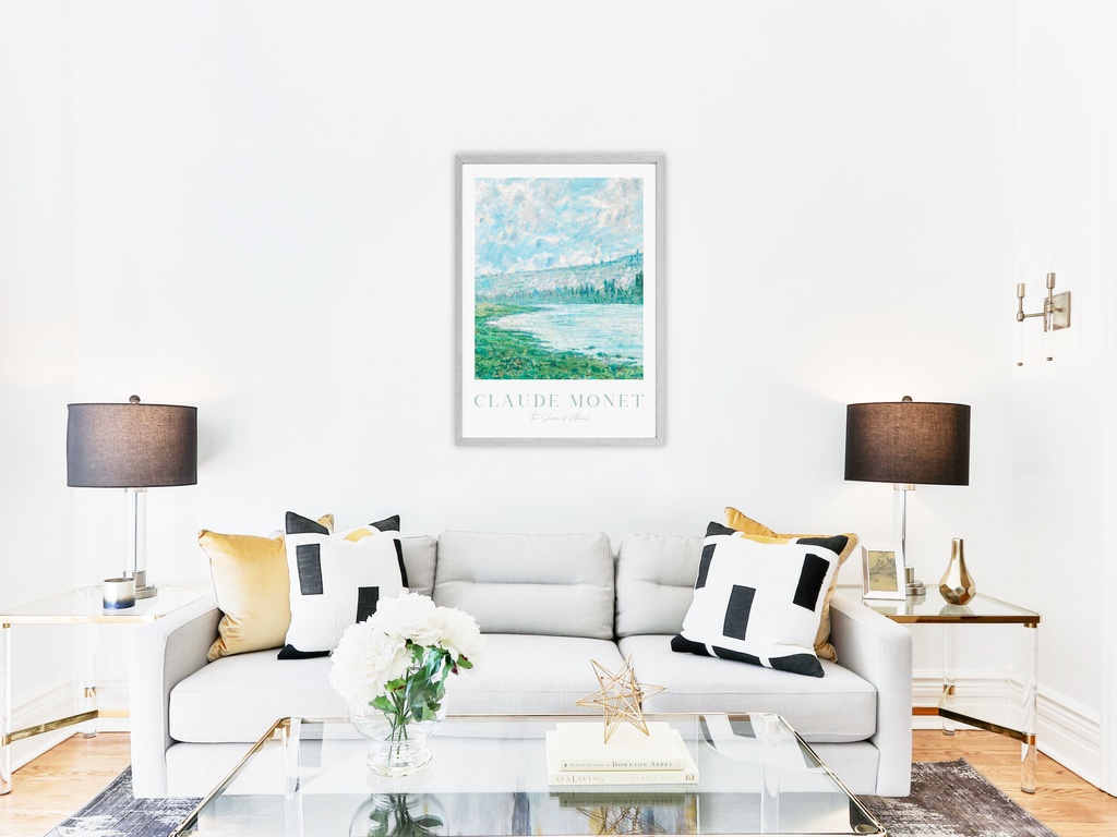 クロードモネ絵画ポスター The Seine at Vétheuil