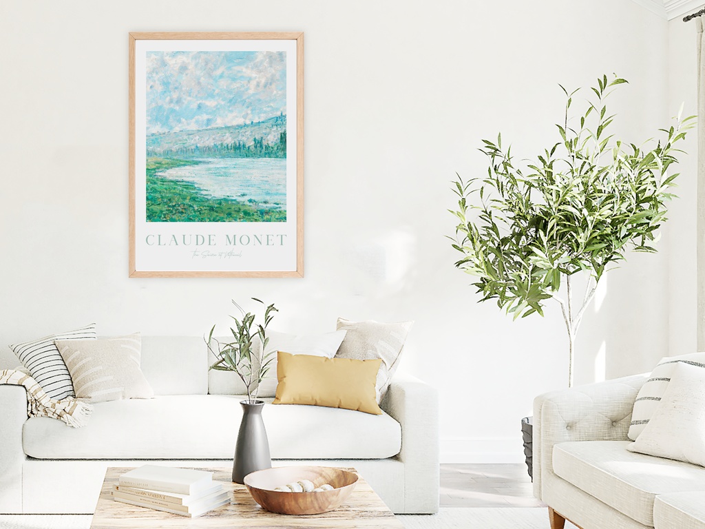 クロードモネ絵画ポスター The Seine at Vétheuil