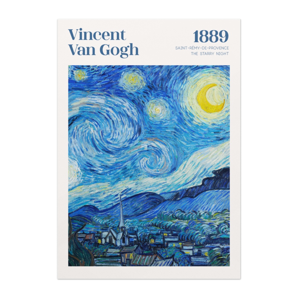 ゴッホ 星月夜 The Starry Night アートポスター インテリアアート 有名絵画ポスター