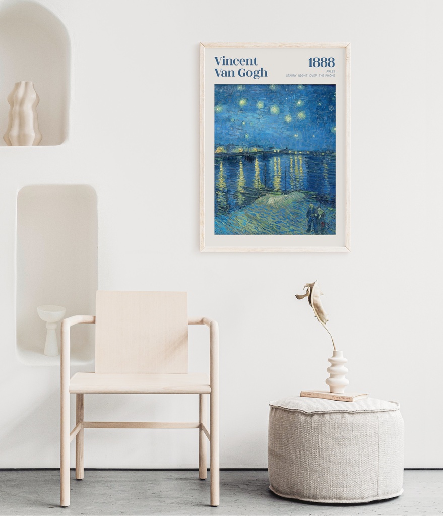 ゴッホ ローヌ川の星月夜 アートポスター インテリアアート 有名絵画