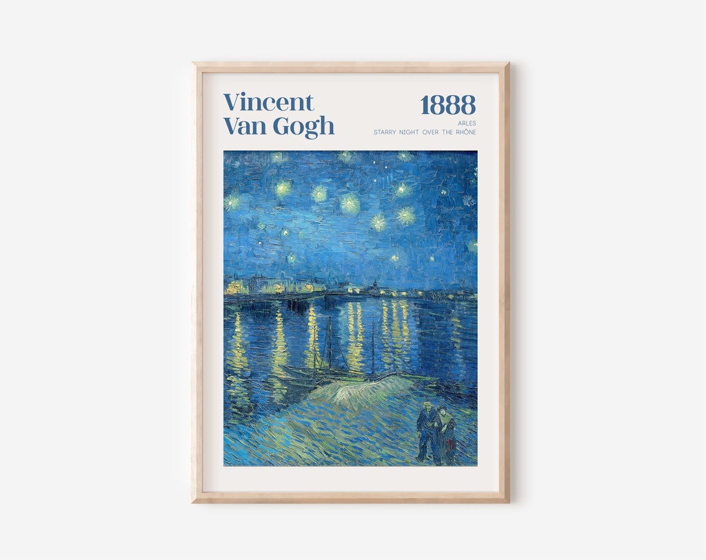 ゴッホ ローヌ川の星月夜 アートポスター インテリアアート 有名絵画	