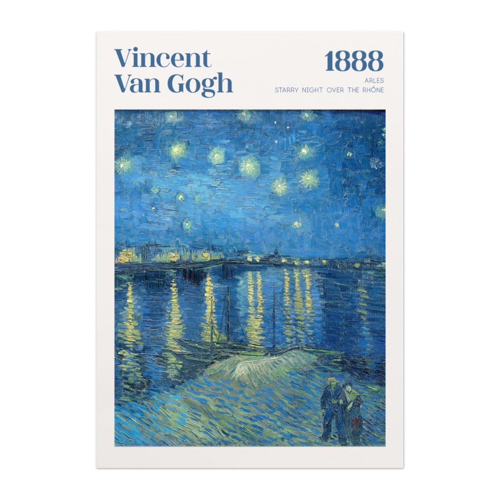 ゴッホ ローヌ川の星月夜 アートポスター インテリアアート 有名絵画
