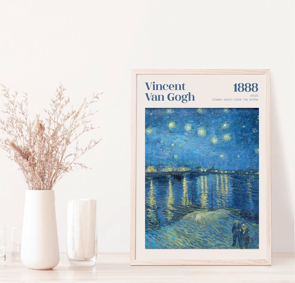 ゴッホ ローヌ川の星月夜 アートポスター インテリアアート 有名絵画