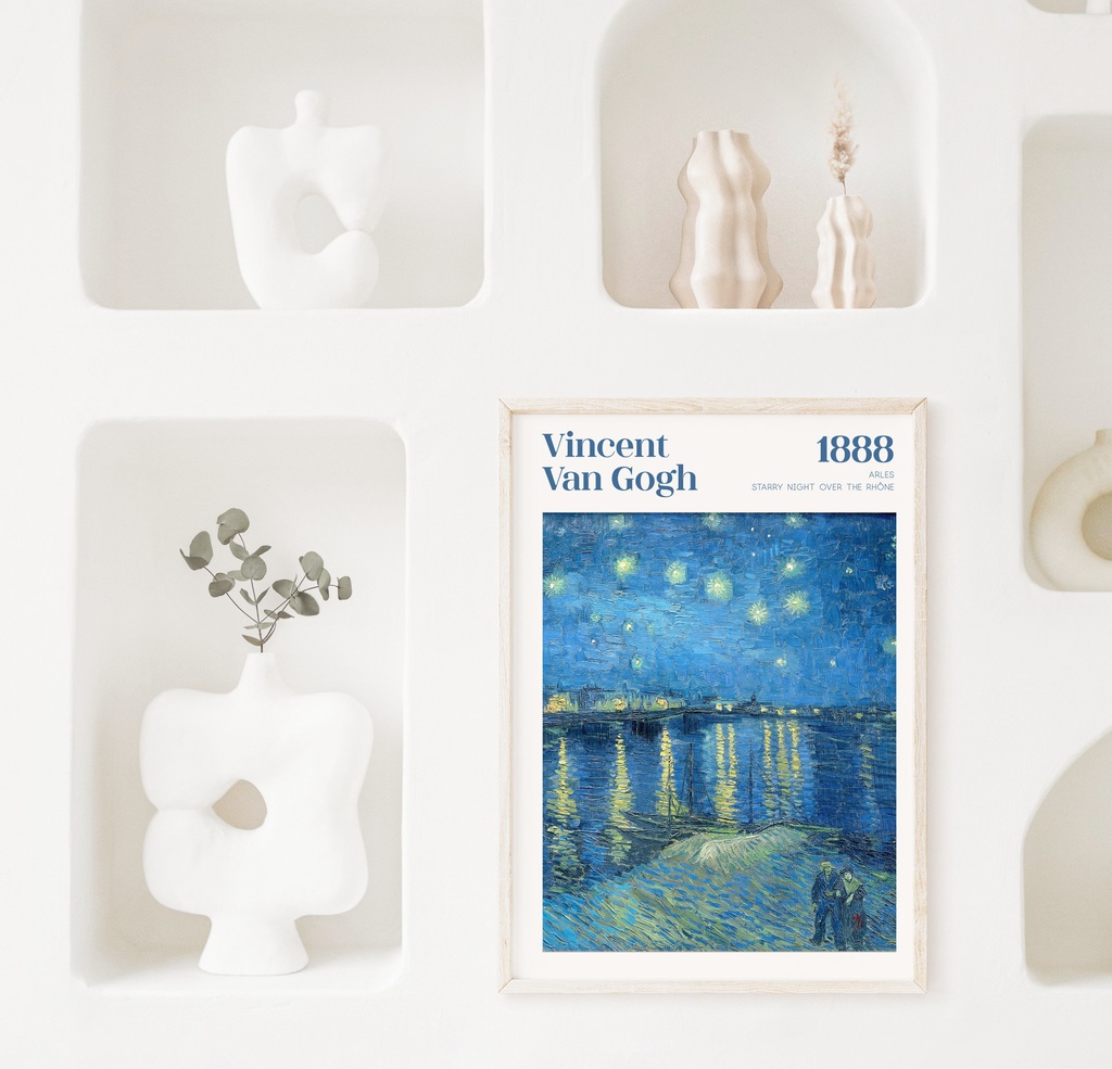 ゴッホ ローヌ川の星月夜 アートポスター インテリアアート 有名絵画